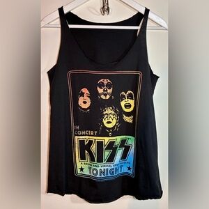 Kiss black tank top